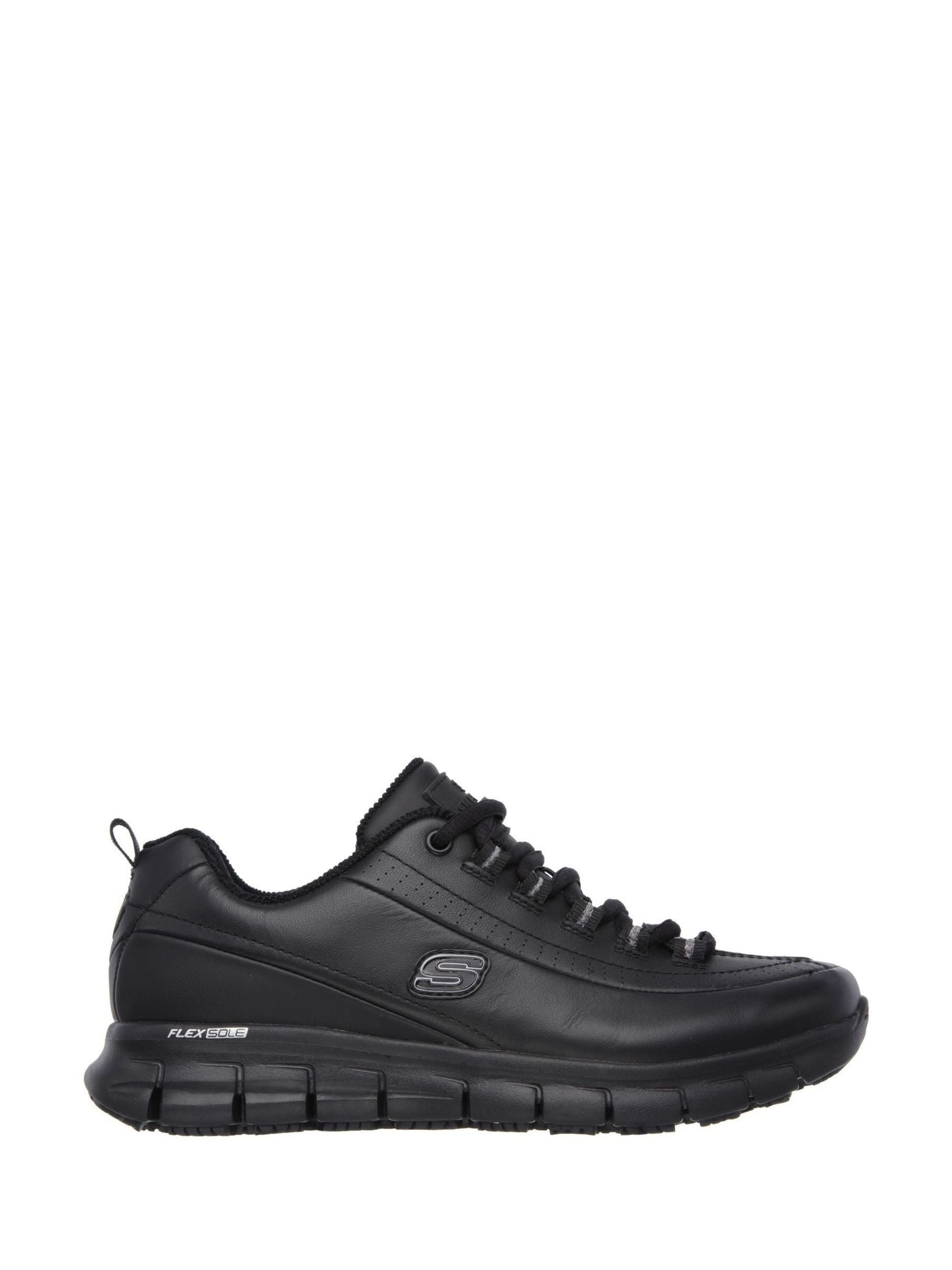 Skechers Black Sure Track Trickel Slip Resistant Work Trainers