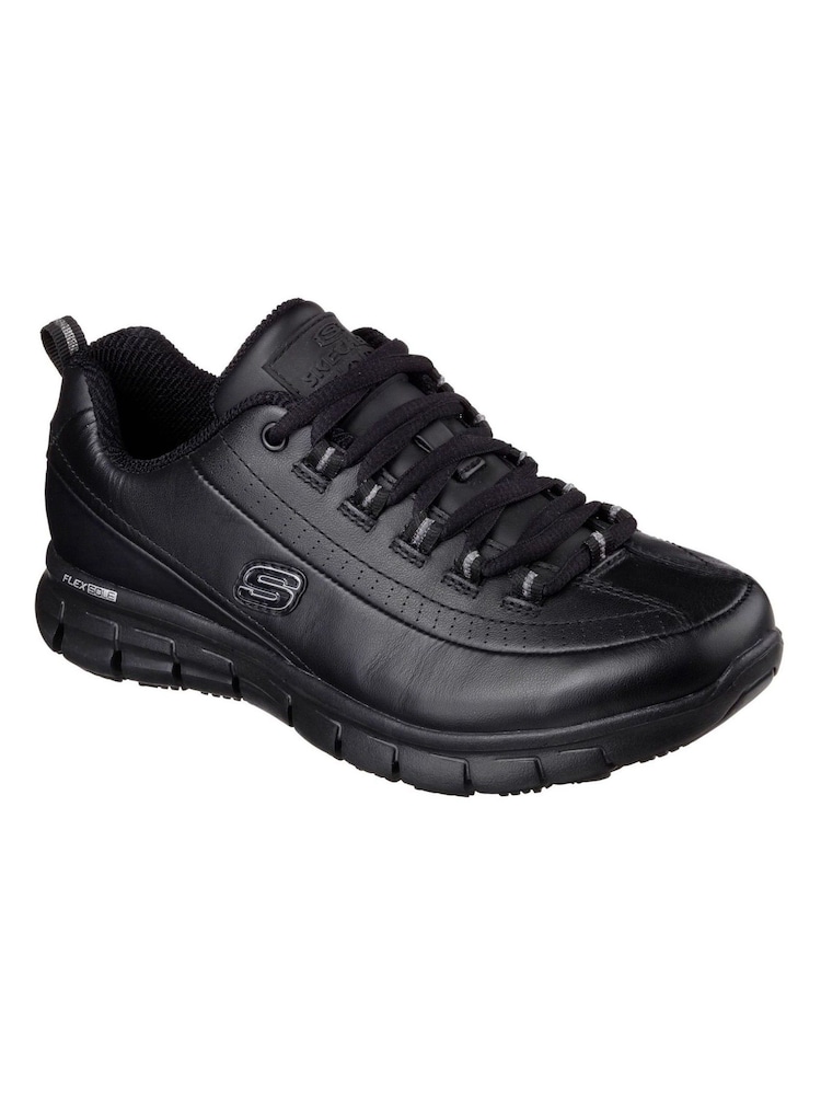 Skechers Black Sure Track Trickel Slip Resistant Work Trainers - Image 2 of 5