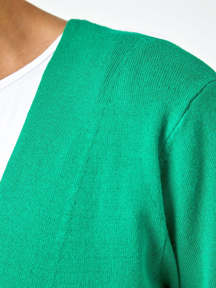 Roman Green Petite Plain Stretch Cardigan - Image 5 of 5 Roman Green Petite Plain Stretch Cardigan - Image 5 of 5
