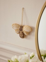Gold Beaded Bee Hanging Decoration - Image 1 of 4