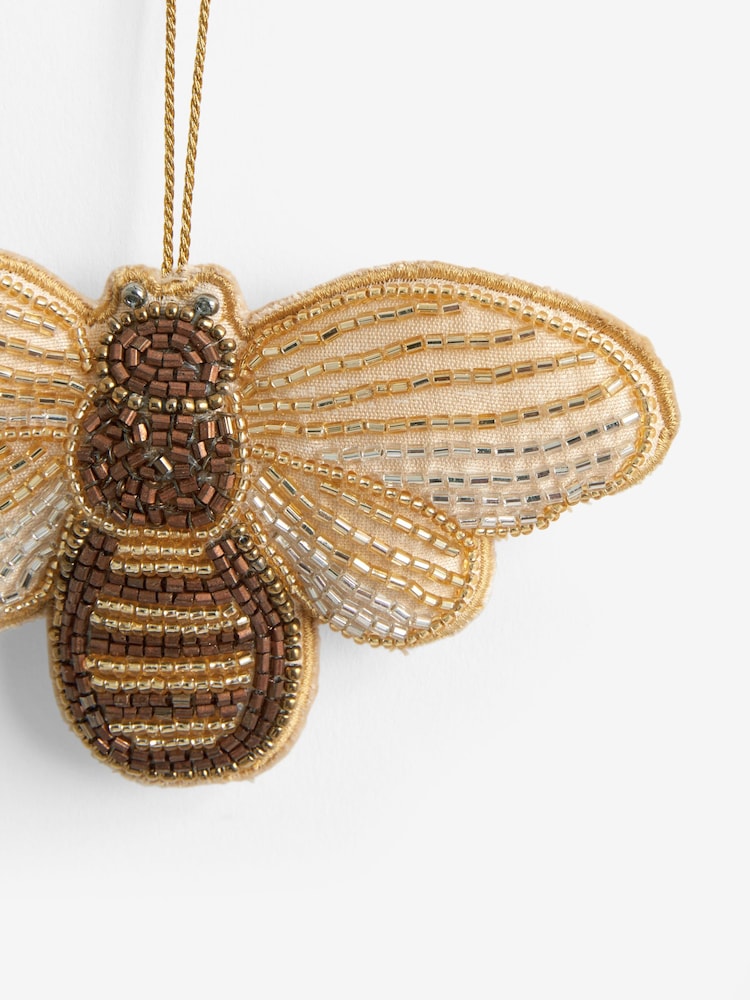 Gold Beaded Bee Hanging Decoration - Image 4 of 4