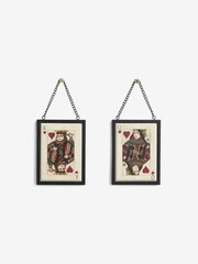 Set de 2 Queen și King Playing Cards Hanging Signs - Image 3 of 4