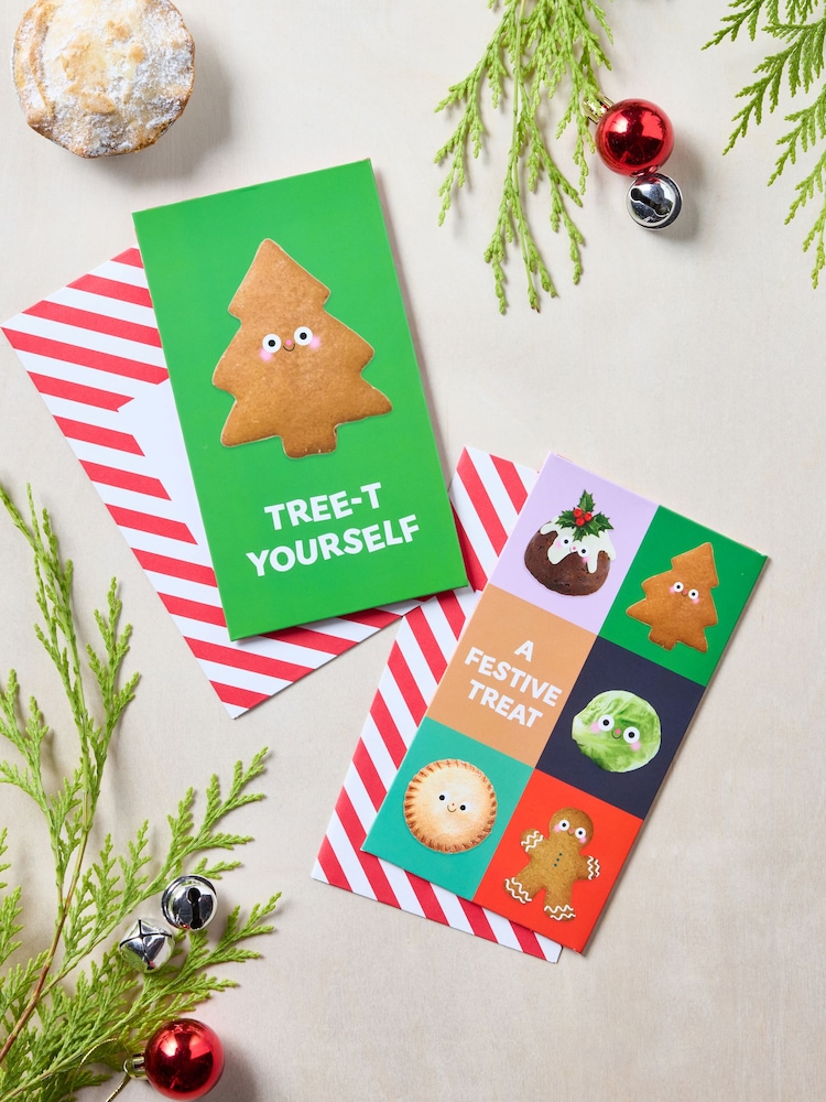 6 Pack Festive Food Christmas Money Cards - Image 1 of 4