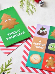 6 Pack Festive Food Christmas Money Cards - Image 3 of 4