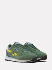 Reebok Green Classic Leather Trainers - Image 2 of 5