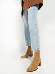 Dune London Natural Paprikaa Unlined Almond Toe Boots - Image 1 of 6