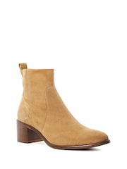 Dune London Natural Paprikaa Unlined Almond Toe Boots - Image 4 of 6