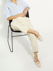 Dune London Cream Graice Low Block Square Toe Loafers - Image 1 of 6