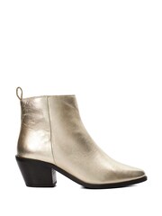 Dune London Gold Papz Low Western Boots - Image 2 of 5