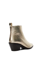 Dune London Gold Papz Low Western Boots - Image 4 of 5
