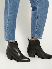 Dune London Black Papz Low Western Boots - Image 1 of 5