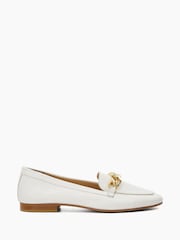 Dune London White Chain Trim Smith Loafers - Image 3 of 6