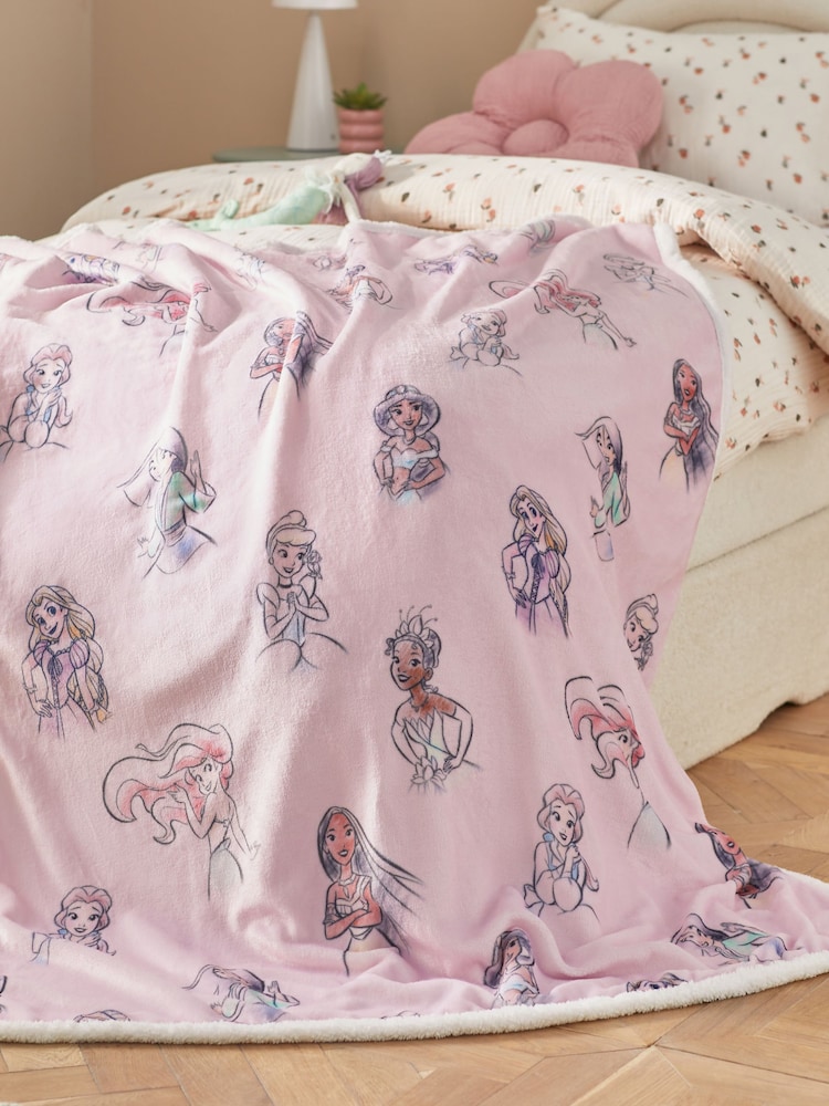 Pink Disney Princess Super Soft Fleece Throw Blanket - Image 1 of 3