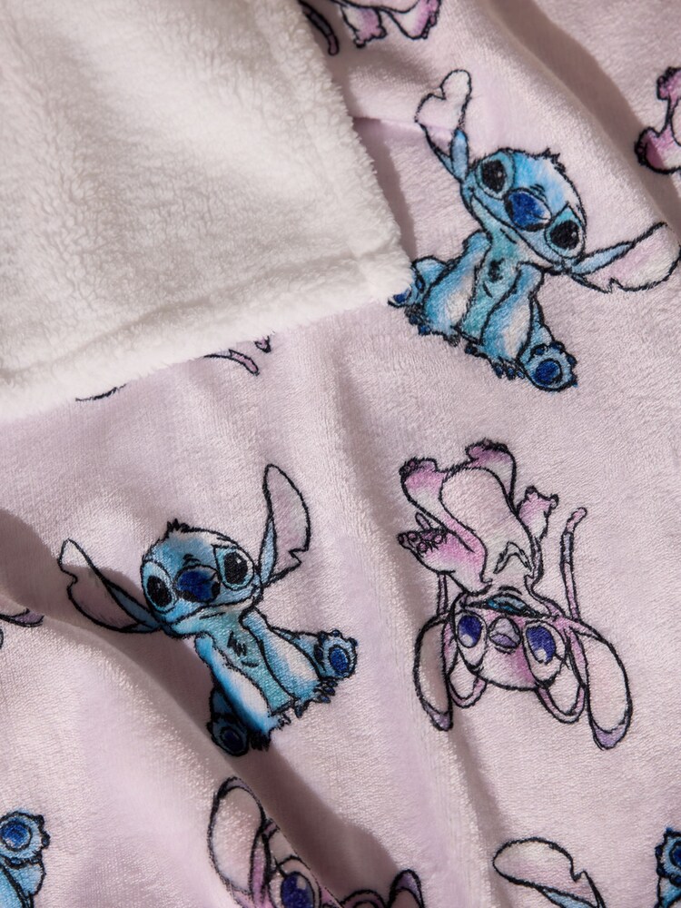 Pink Stitch Super Soft Fleece Throw Blanket