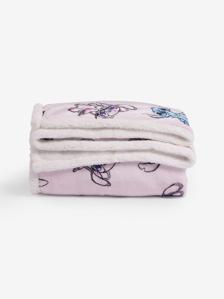 Pink Stitch Super Soft Fleece Throw Blanket