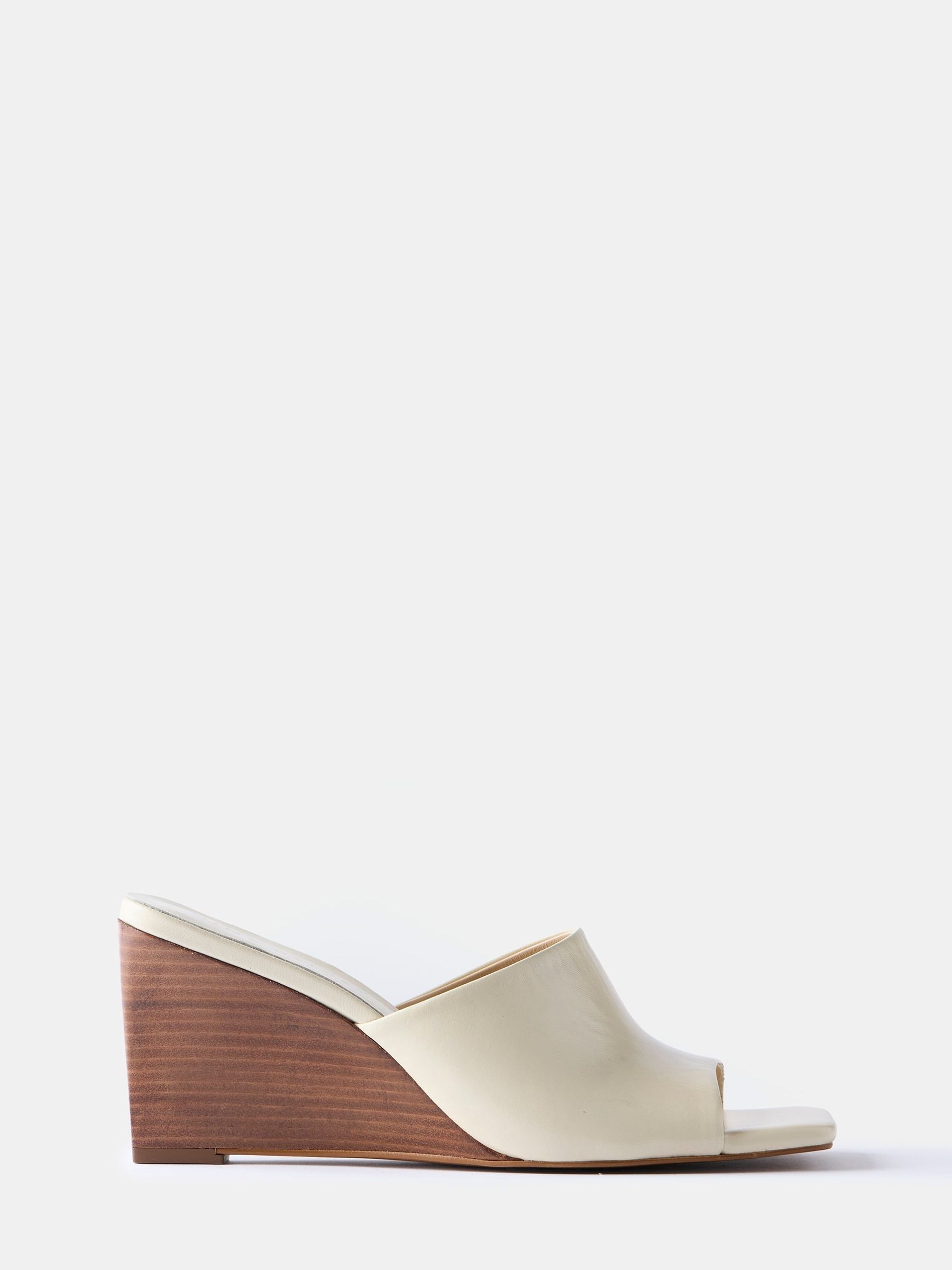 Cream peep toe wedges clearance