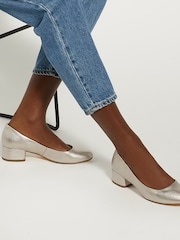Dune London Gold Bracket Low Heel Comfort Courts - Image 1 of 6