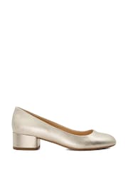 Dune London Gold Bracket Low Heel Comfort Courts - Image 3 of 6