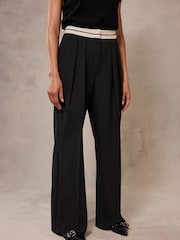 Mint Velvet Black Wide Leg Trousers - Image 4 of 8