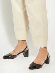 črna - Dune London Previdna ojačana konica; kapica Slingbacks - Slika 1 iz 6