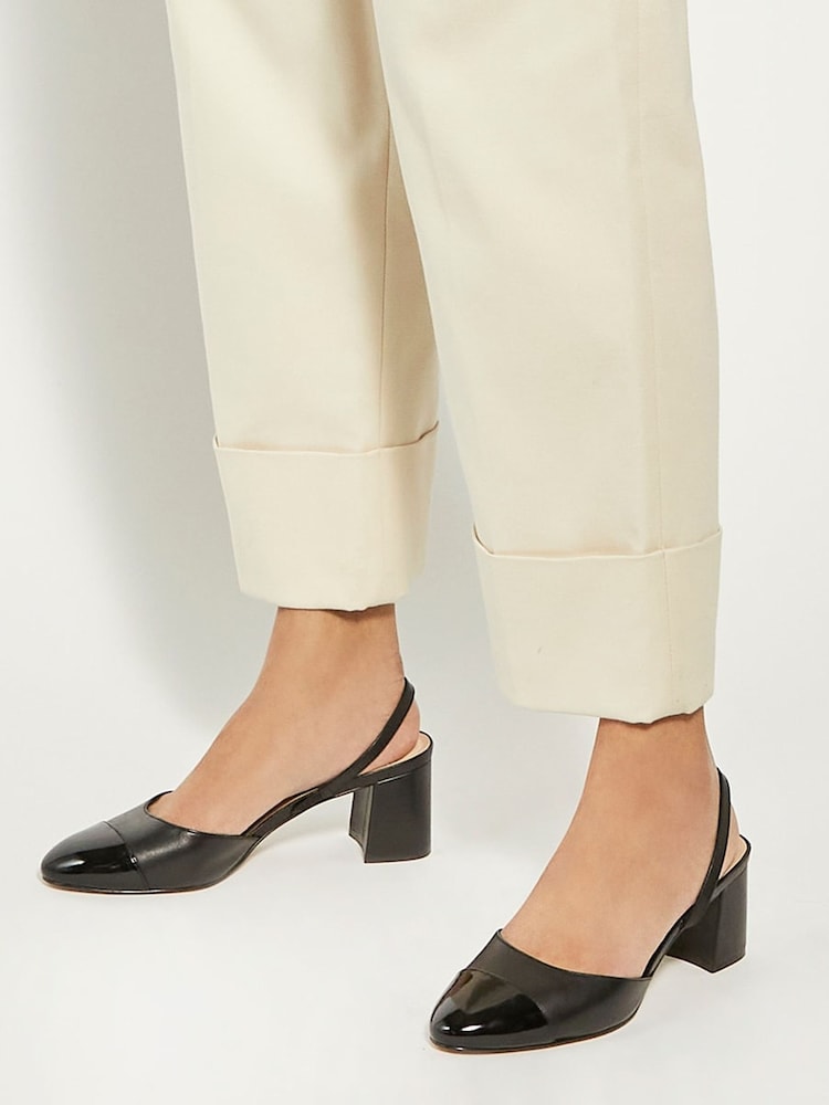 črna - Dune London Previdna ojačana konica; kapica Slingbacks - Slika 1 iz 6