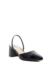 črna - Dune London Previdna ojačana konica; kapica Slingbacks - Slika 4 iz 6