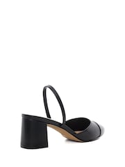 črna - Dune London Previdna ojačana konica; kapica Slingbacks - Slika 5 iz 6