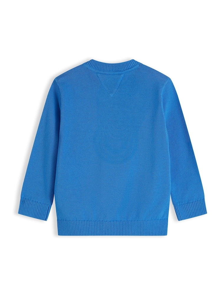 Tommy Hilfiger Blue Essential Intarsia Jumpers - Image 2 of 3 Tommy Hilfiger Blue Essential Intarsia Jumpers - Image 2 of 3