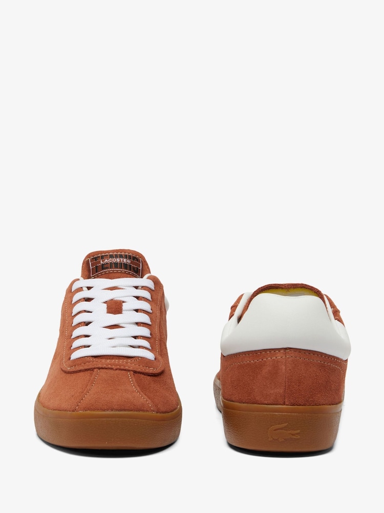 Lacoste Baseshot Brown Trainers - Image 2 of 6