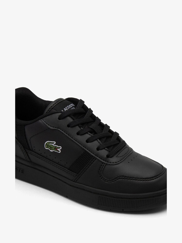 Czarne trampki Lacoste T-clip z logo i sznurowaniem - Image 6 of 6