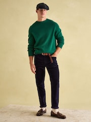 Joules Rowley Green 100% Lambswool Crew Neck Jumper - Image 3 of 7