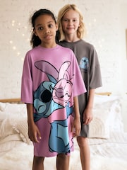 Grey/Purple Lilo & Stitch License Nighties 2 Pack (3-14yrs) - Image 1 of 8