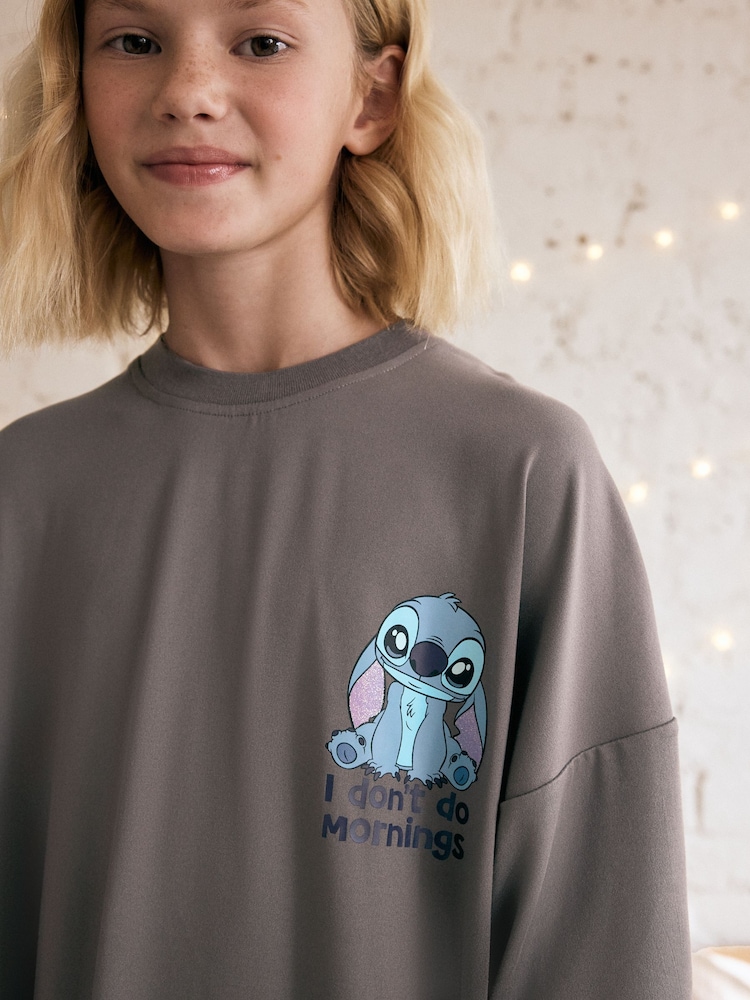 Gris/Violet - Lilo & Stitch Licence Nighties 2 Lot (3-14ans) - Image 4 of 8