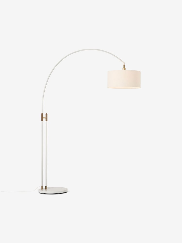 MADE.COM White Teo Arch Floor Lamp - Image 2 of 4