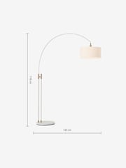 MADE.COM White Teo Arch Floor Lamp - Image 4 of 4
