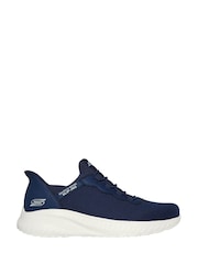Skechers Navy Bobs Squad Chaos Daily Hype Slip In Trainers - Image 1 of 5