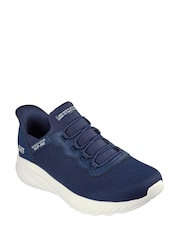 Skechers Navy Bobs Squad Chaos Daily Hype Slip In Trainers - Image 3 of 5