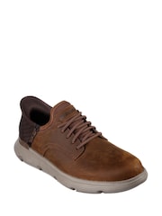 Marrón - Corte estándar - Zapatillas sin cordones para hombre Garza de Skechers - Imagen 3 de 5