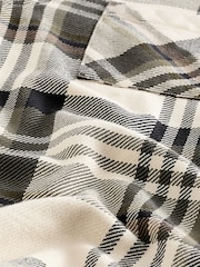 Green/Ecru 100% Cotton Check Twill Shacket Overshirt - Image 8 of 9