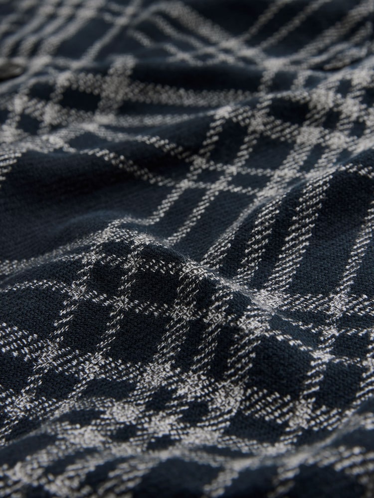 Mornarsko modra/siva - 100% bombaž Check Twill Shacket Zgornja majica - Slika 8 iz 8 Mornarsko modra/siva - 100% bombaž Check Twill Shacket Zgornja majica - Slika 8 iz 8
