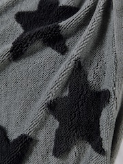 Grey / Black Star Super Soft Fleece Blanket - Image 3 of 3