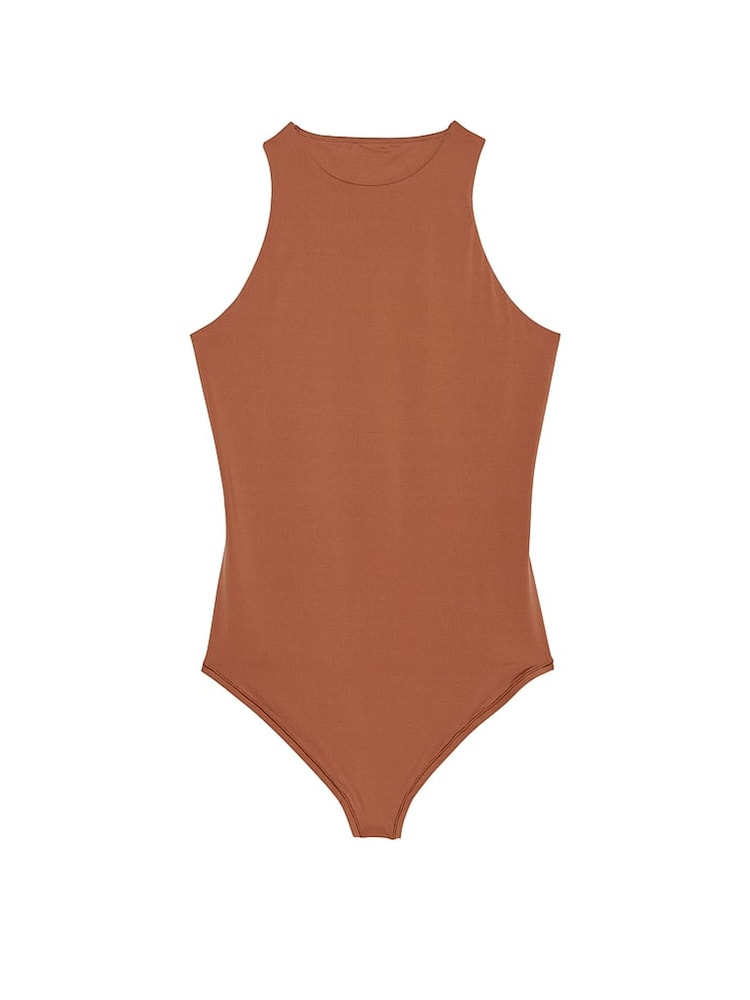 Victoria's Secret PINK Caramel Brown Soft Stretch Tank Bodysuit - Image 4 of 4