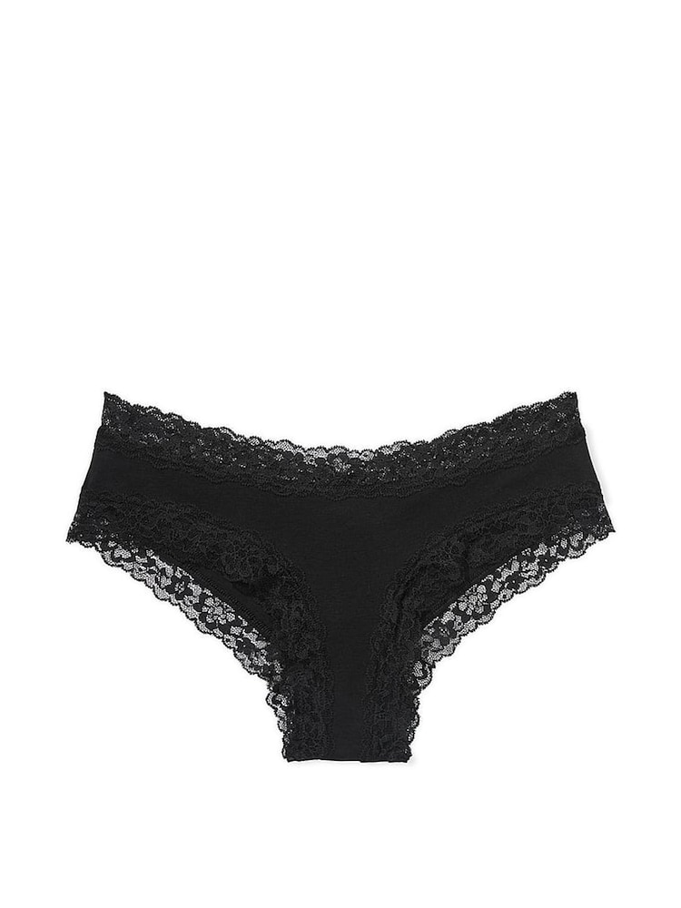 Victoria's Secret Black Posey Lace Knickers - Image 3 of 3