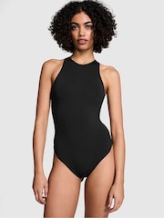 Victoria's Secret PINK Pure Black Soft Stretch Tank Bodysuit - Image 1 of 4