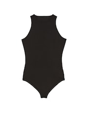 Victoria's Secret PINK Pure Black Soft Stretch Tank Bodysuit - Image 4 of 4