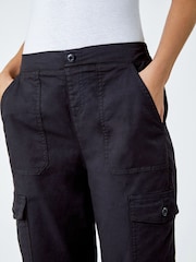 Roman Black Casual Cargo Stretch Trousers - Image 6 of 6