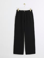 River Island Black Petite Linen Feel Double Faced Trousers - Image 7 of 8