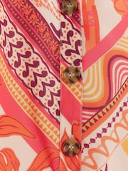 River Island Orange Printed Beach Shirt - Image 4 of 4