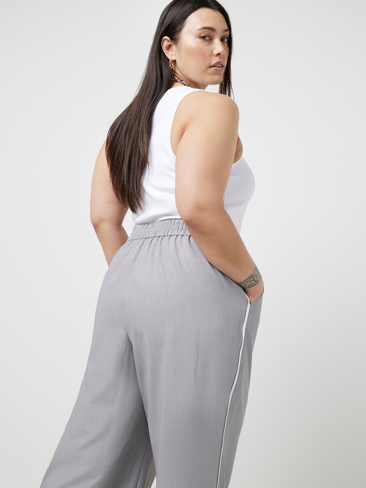 River Island Light Grey Curve Contrast Side Stripe Trousers - Image 2 of 4