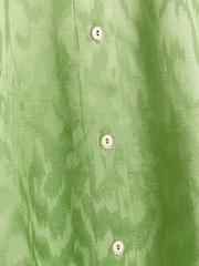 River Island Green Jaquard Satin Oversized Shirt - Image 6 of 6